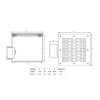 Слив квадратный Xenozone, 200x200x120 мм, плёнка, 30 м³/ч, нерж. AISI-316