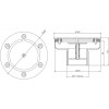 Форсунка донная регулируемая XenoZone Ø 120, G2" (наружн.) нерж. ст. AISI-304 под пленку (ФП.122.4)