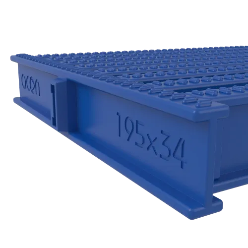 Угловой сегмент Acon 195x34мм, цвет синий