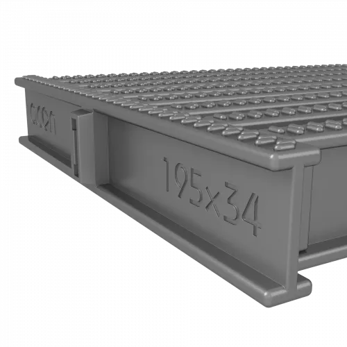 Угловой сегмент Acon 195x34мм, цвет нержавеющая сталь