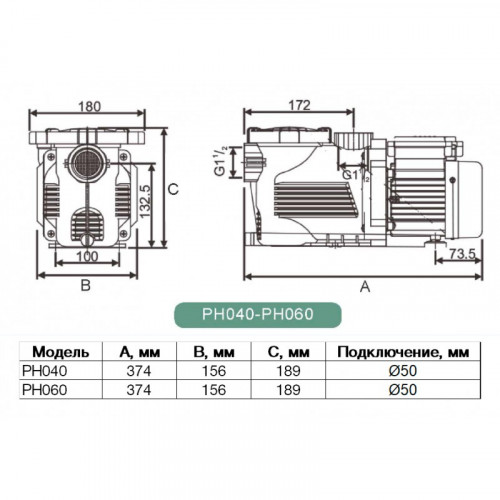 Насос Pool King PH050, 6,9 м³/час, 220В