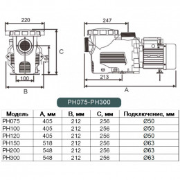 Насос Pool King PH075, 7 м³/час, 220В