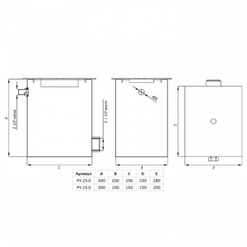 Регулятор уровня воды Xenozone, 150x100x300 мм, нерж. AISI-304
