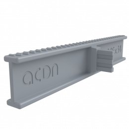 Переливная решетка Acon 195x34мм, цвет серый