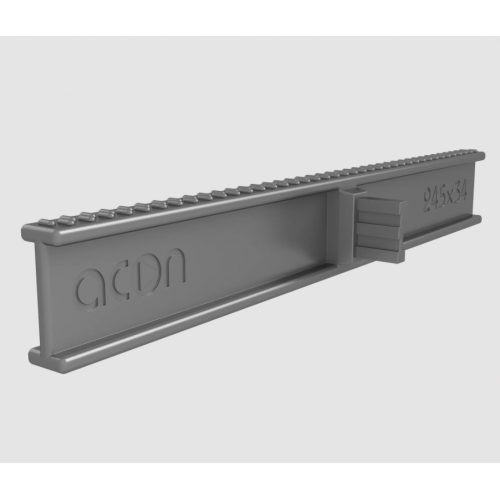 Переливная решетка Acon 245x34 мм, цвет нержавеющая сталь