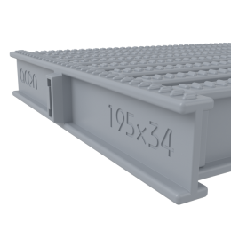 Угловой сегмент Acon 195x34мм, цвет серый