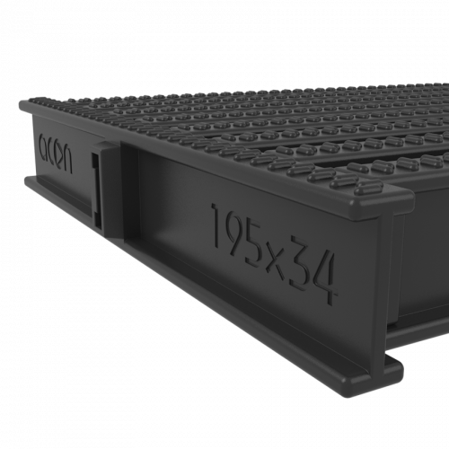 Угловой сегмент Acon 195x34мм, цвет нержавеющая сталь