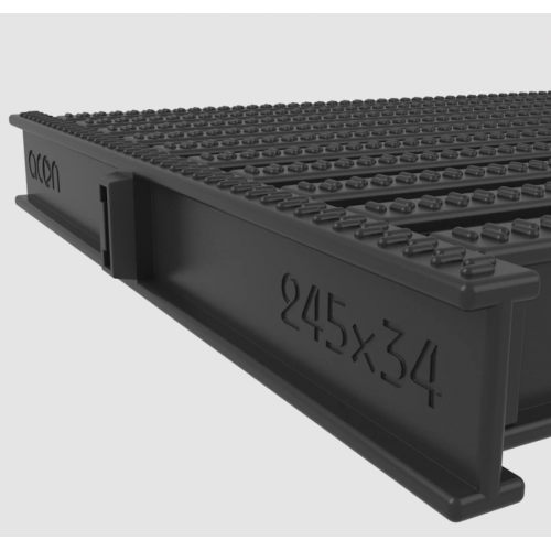 Угловой сегмент Acon 245x34мм, цвет черный