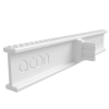 Переливная решетка Acon 195x34мм, цвет белый