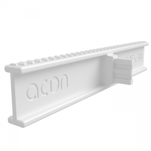Переливная решетка Acon 195x34мм, цвет белый